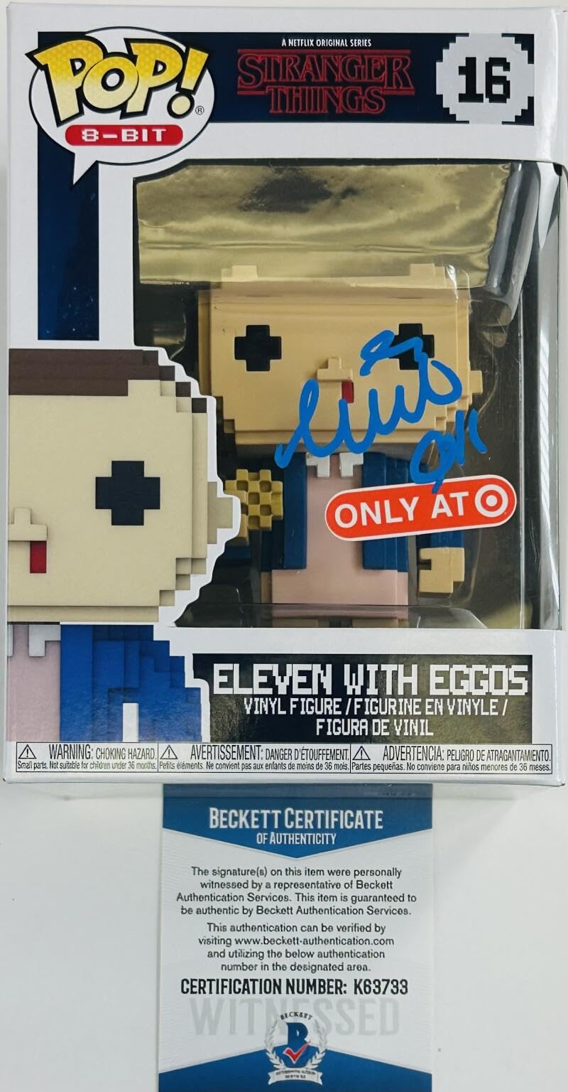 MILLIE BOBBY BROWN SIGNED ELEVEN 8 BIT FUNKO POP 16 STRANGER